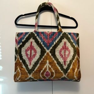 Ikat Velvet Silk Tote